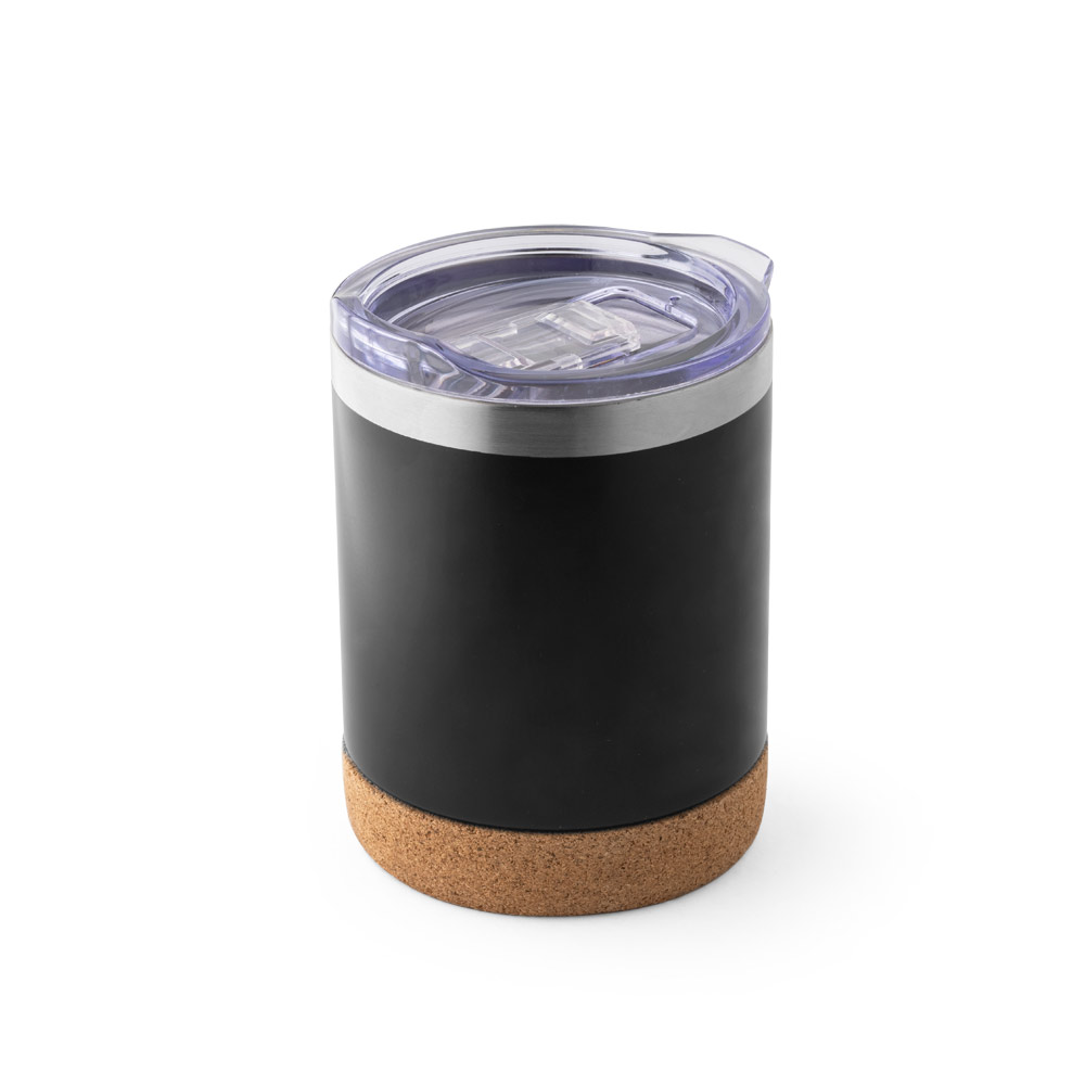 SOLBERG TUMBLER. Copo de viagem térmico em aço inox, de parede dupla isolada a vácuo (400 mL)