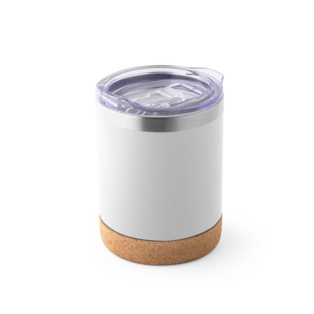 SOLBERG TUMBLER. Copo de viagem térmico em aço inox, de parede dupla isolada a vácuo (400 mL)
