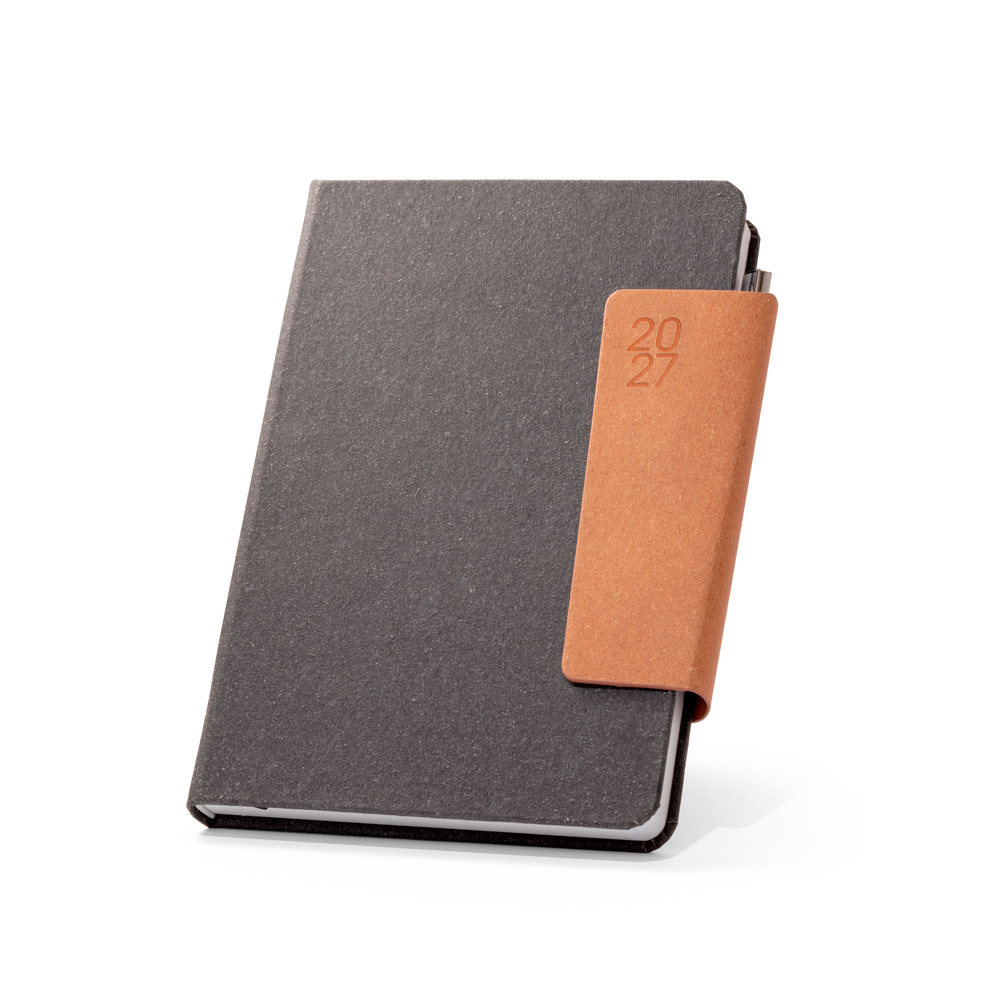 TAGORE A5. Agenda A5 em pele (58% reciclada)