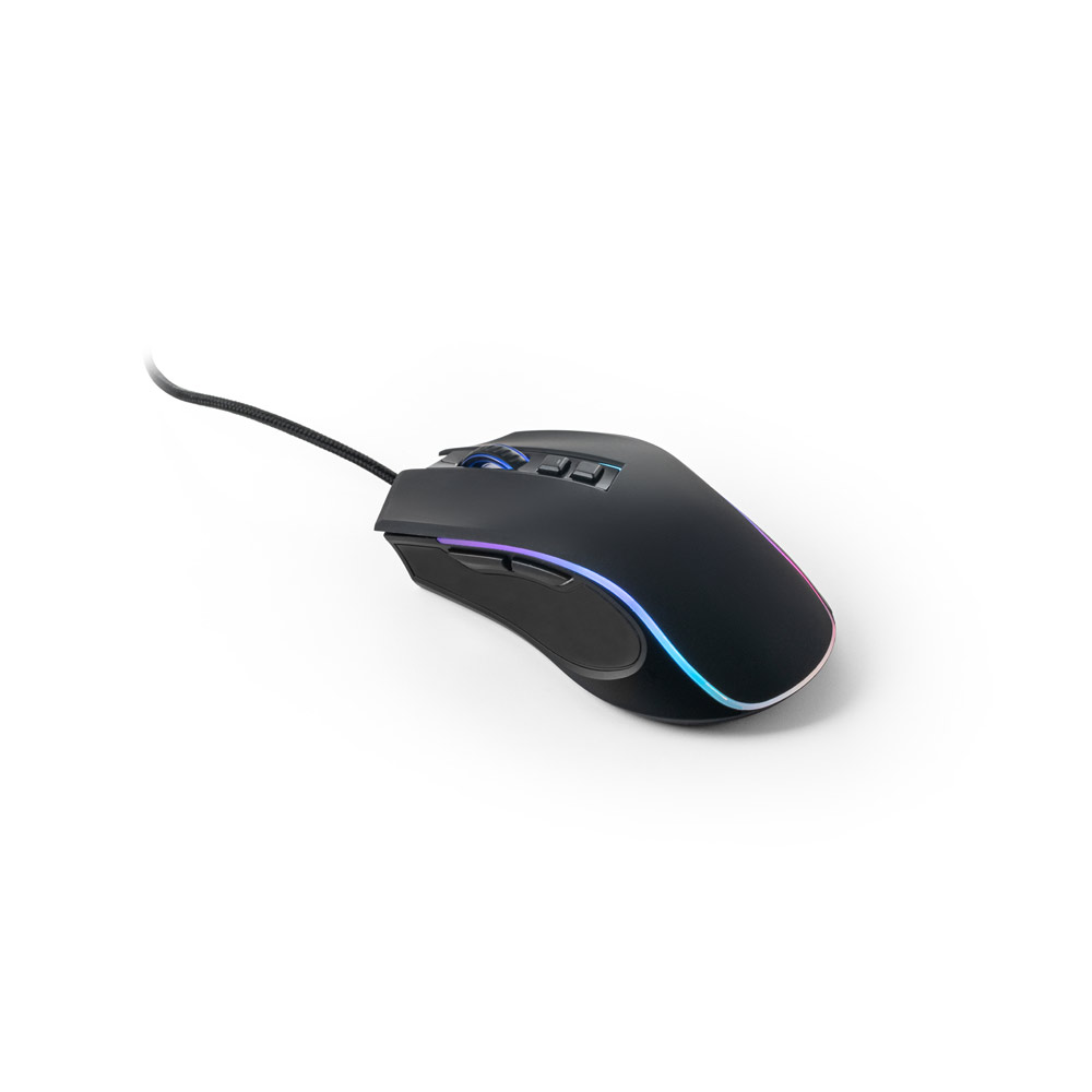 THORNE MOUSE RGB. Mouse para gaming em ABS com acabamento em borracha