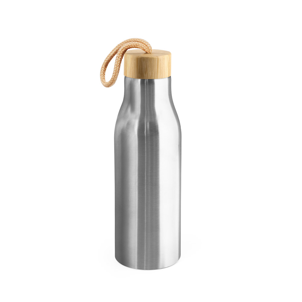 TOOMEY. Squeeze em aço inox 90% reciclado, de parede simples com acabamento em mate (570 mL)