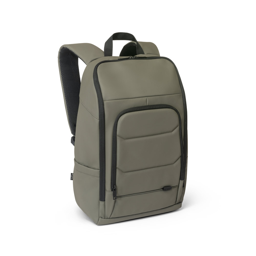 TOULON. Mochila para notebook (16") em poliéster reciclado 600D de alta densidade, com revestimento resistente à água (19 L)