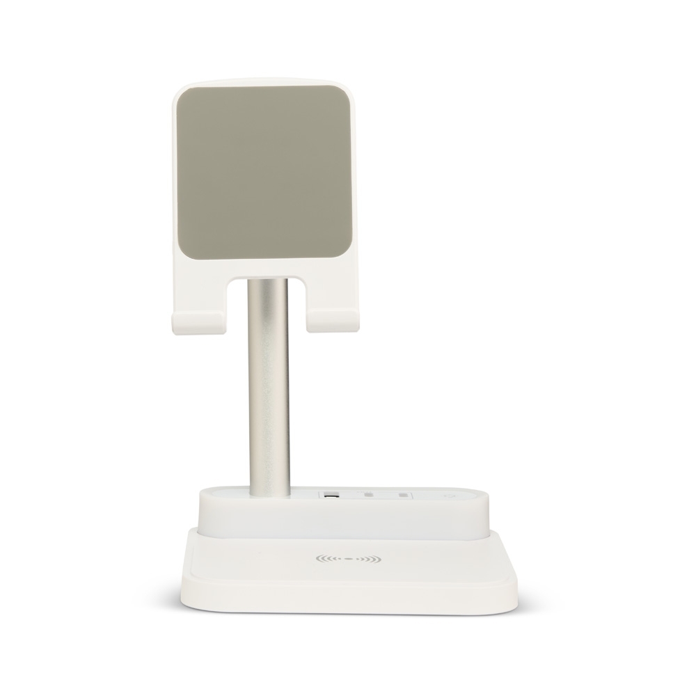 BASE DE CARREGAMENTO COM SUPORTE CELULAR E LUMINÁRIA