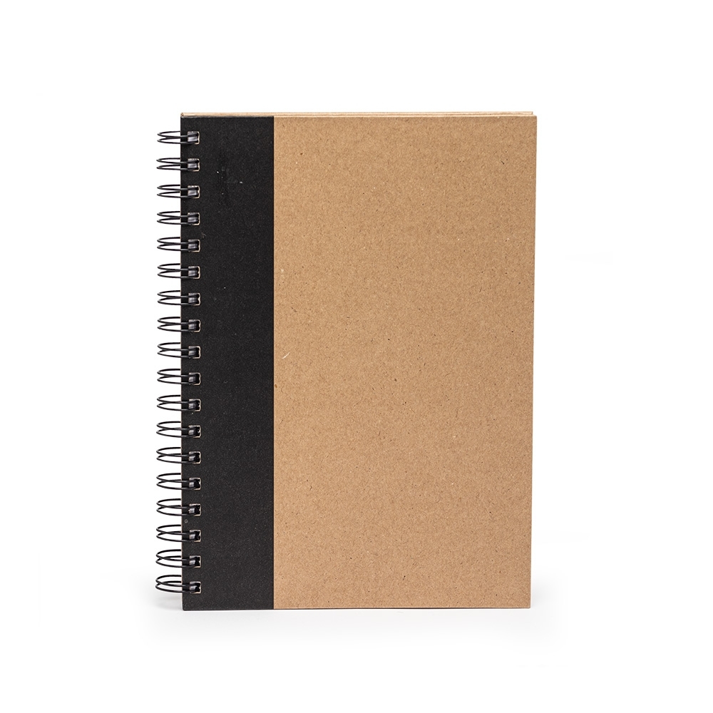 CADERNO CAPA KRAFT LAMINADA