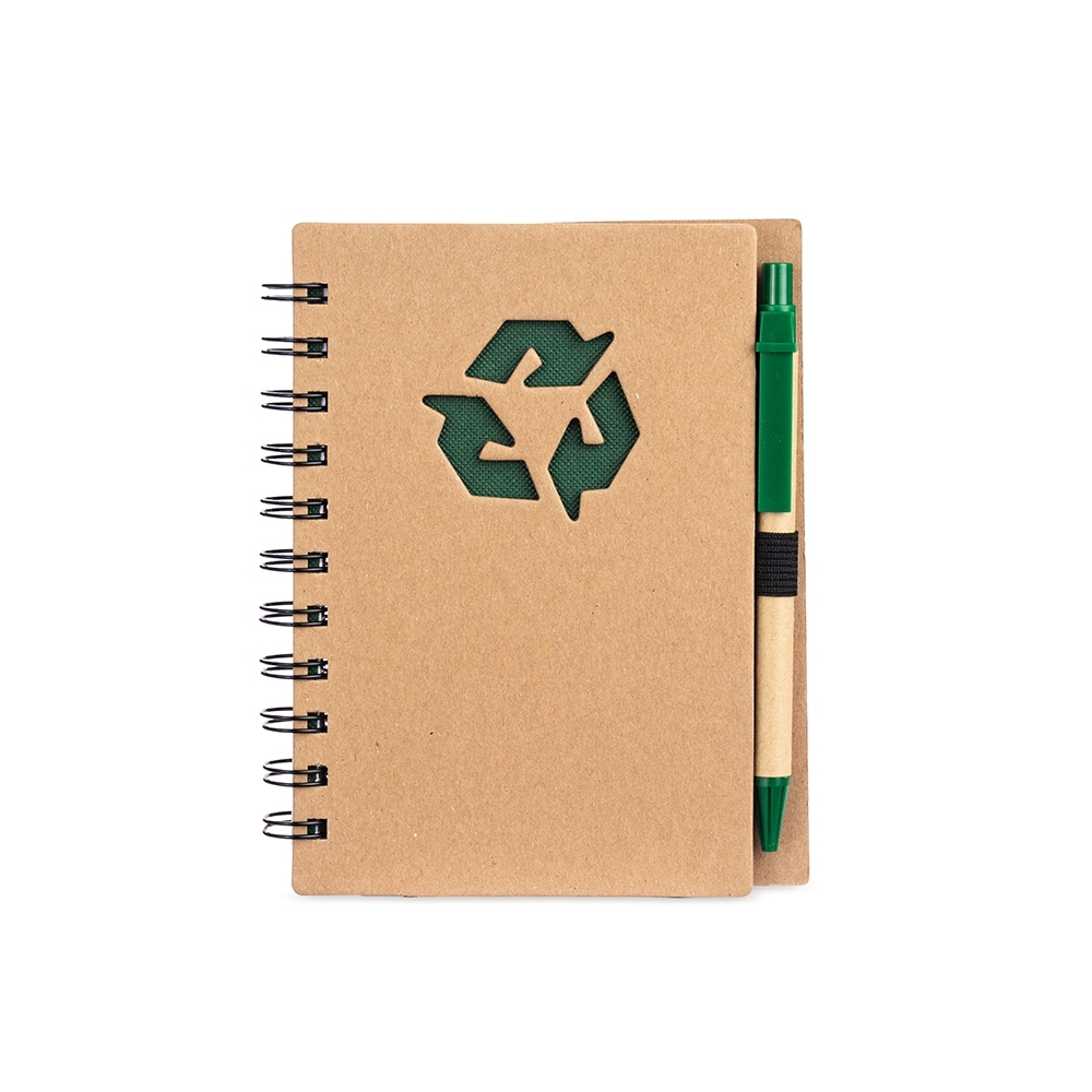 CADERNO ECOLÓGICO COM CANETA