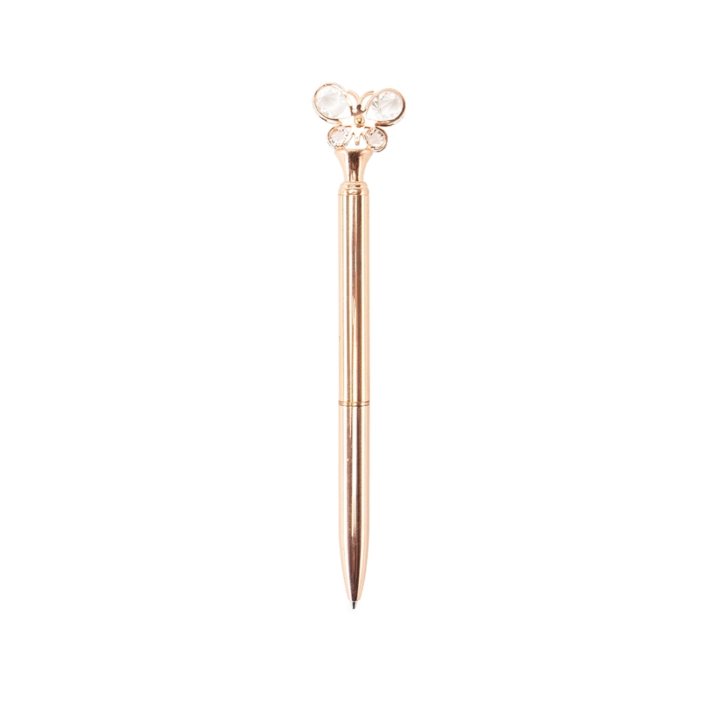 CANETA METAL BORBOLETA 