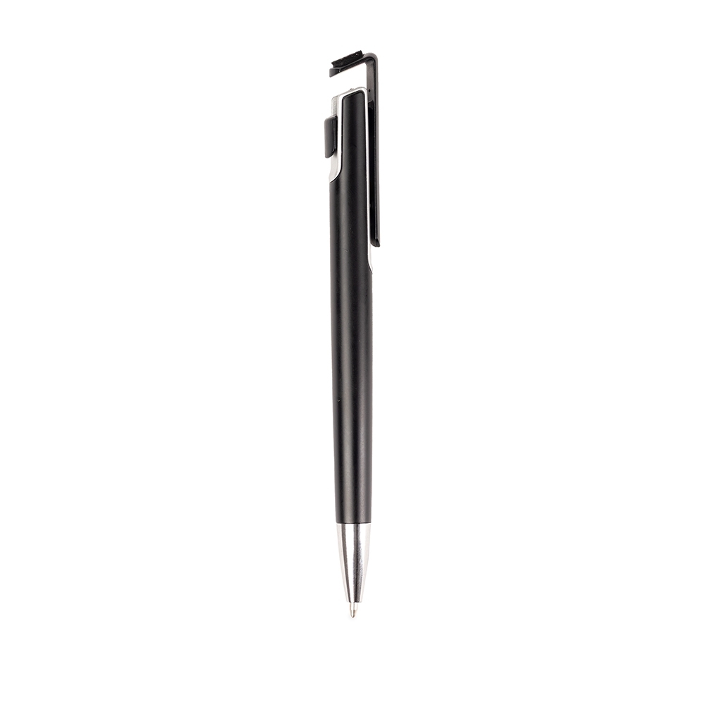 CANETA PLÁSTICA COM SUPORTE PARA CELULAR