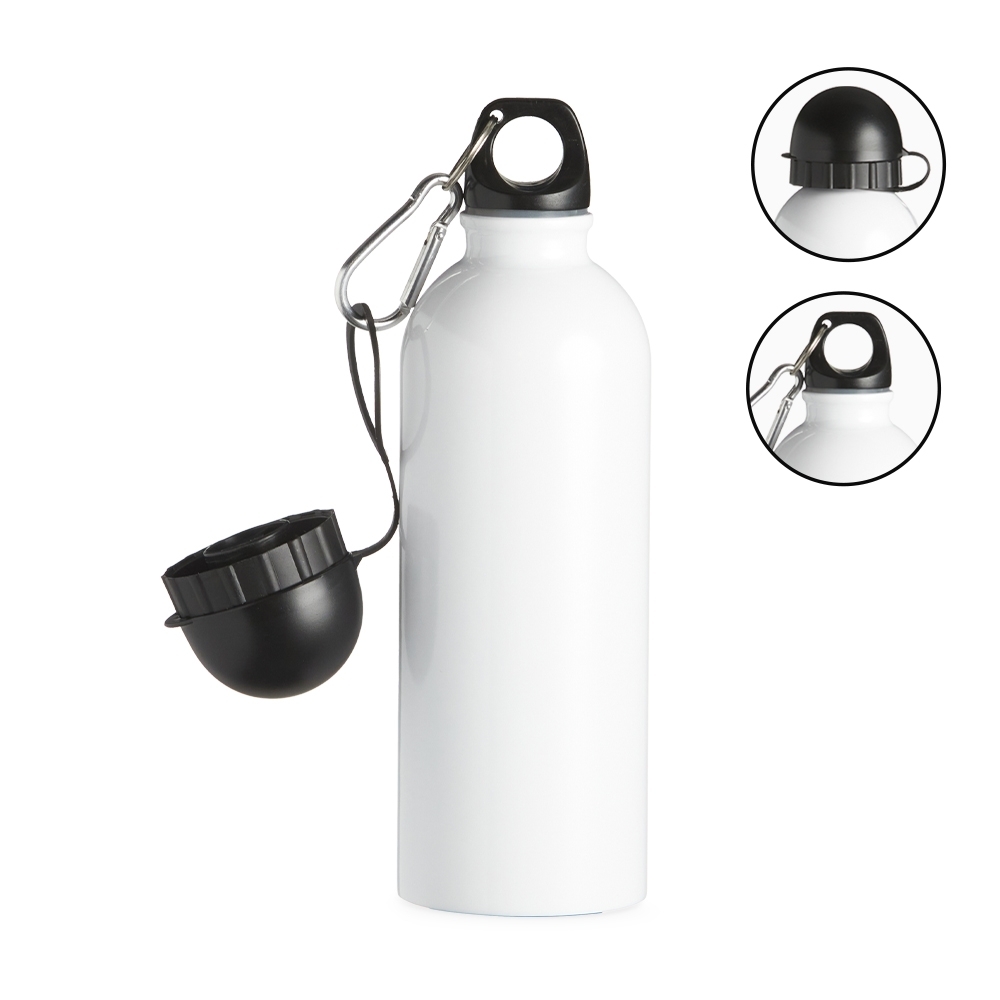 SQUEEZE INOX 500ML C/ BICO E MOSQUETÃO