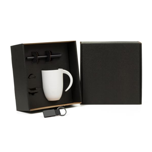 KIT CANECA, CANETA E CHAVEIRO - 3 PÇS