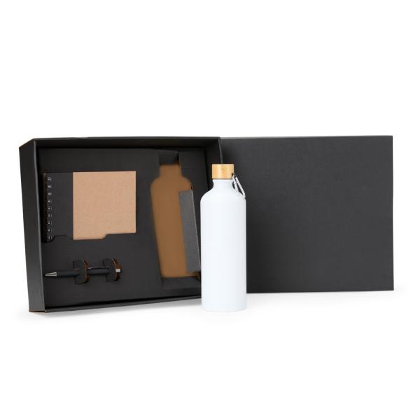 KIT GARRAFA, CADERNO E CANETA - 3 PÇS