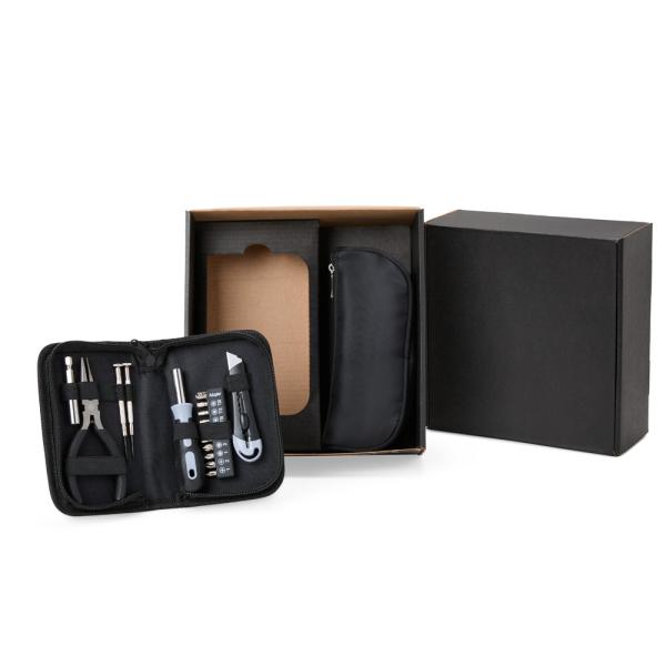 KIT NECESSAIRE E CONJUNTO DE FERRAMENTAS - 17 PÇS