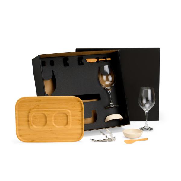 KIT PETISCO E VINHO - 8 PÇS