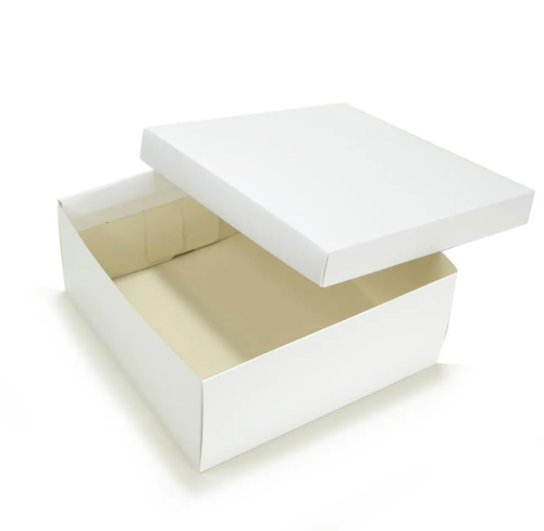 Caixa Branca em Kraft - 27x27x12 cm