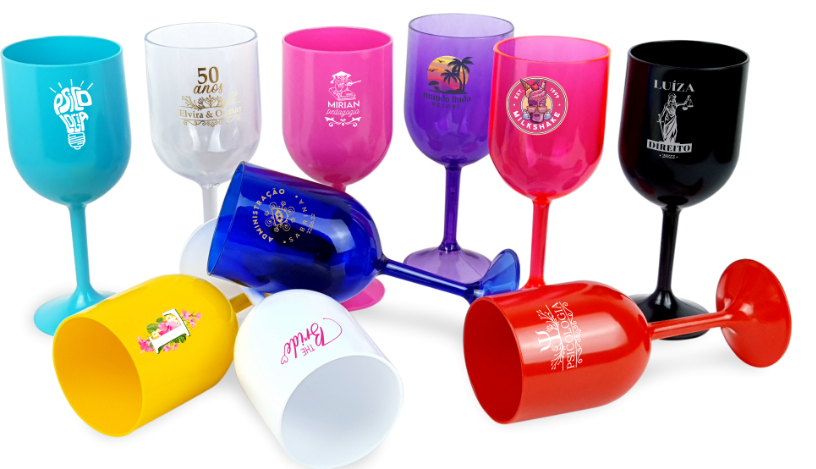 TAÇA DE VINHO EM ACRÍLICO 290ml