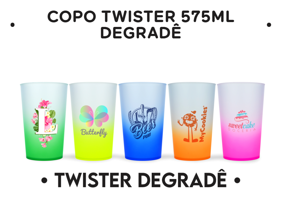 Copo Twister 575ml Degradê