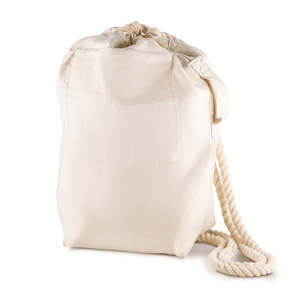 Sacola/Mochila em algodão 450g/m2 (42x35x14,5cm)