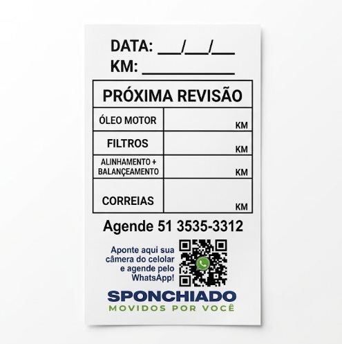 ADESIVO TROCA DE OLEO