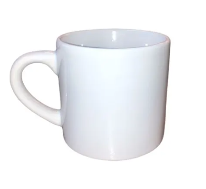 CANECA BRANCA DE CERÂMICA 6OZ 180ML