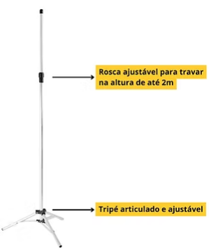 PEDESTAL DE ALUMÍNIO P/  BANNER 2M
