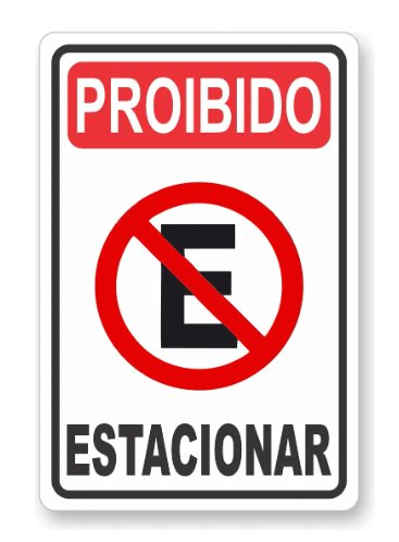Placa Proibido Estacionar 20x30 cm