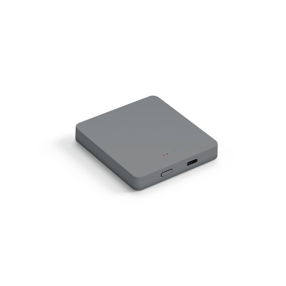 SMOOT 5. Bateria portátil com carregador por indução (wireless) em ABS 100% reciclado (5'000 mAh)