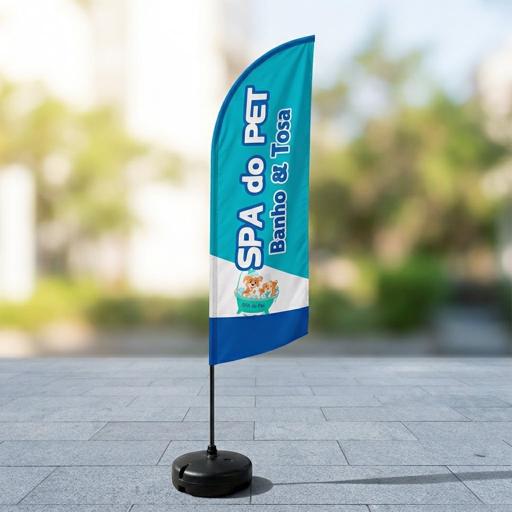 Wind Banner Tradicional c/ Base Plástica