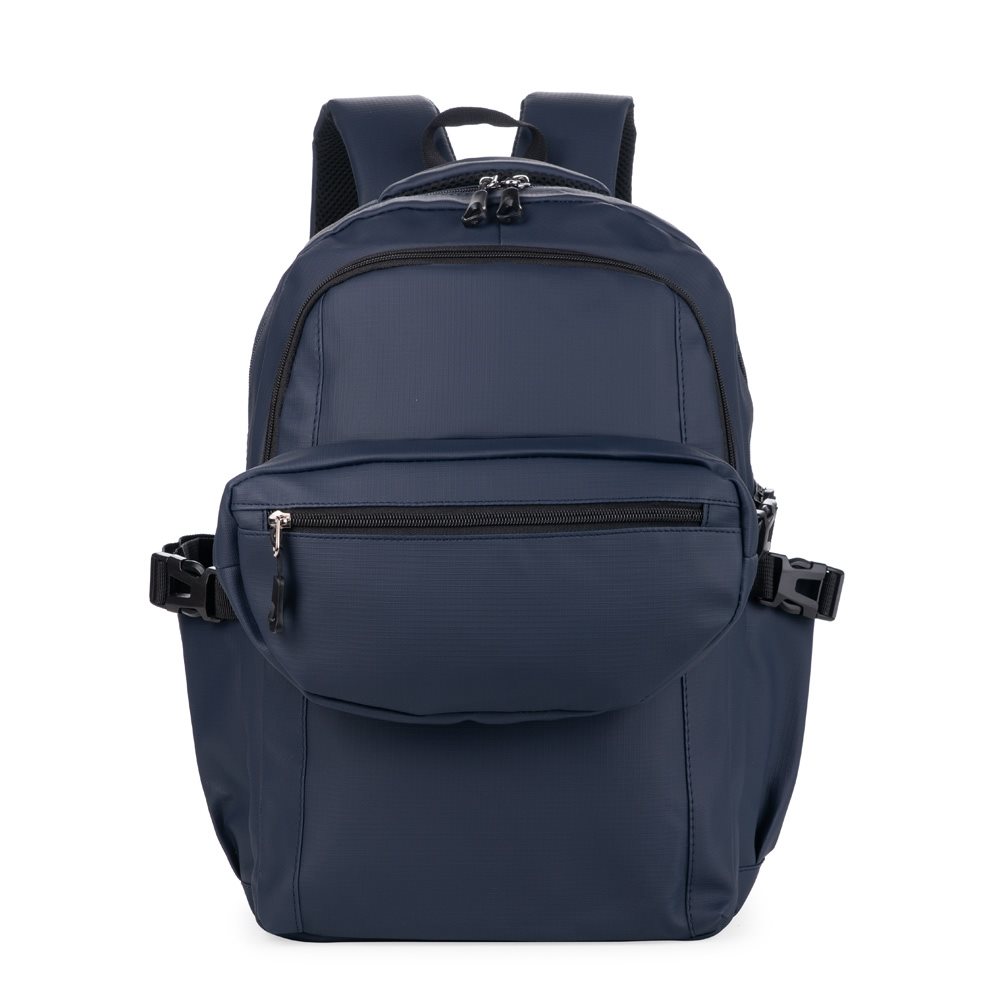 CONJUNTO MOCHILA E POCHETE COURO SINTÉTICO