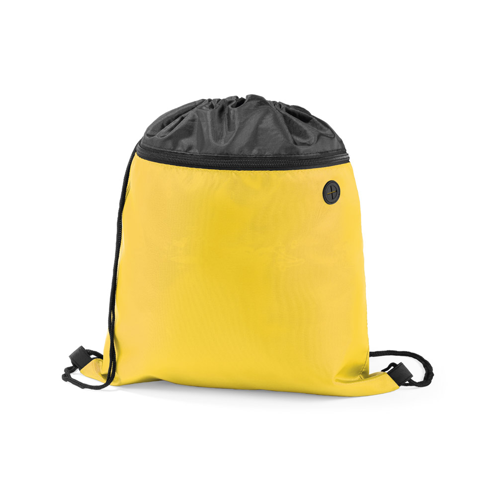 COLMAR. Sacola tipo mochila em 210D com bolso frontal com zíper e saída para fones
