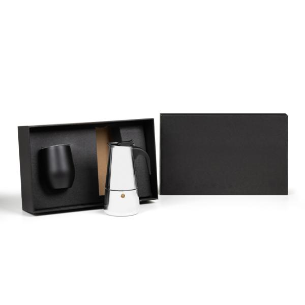 KIT CAFETEIRA ITALIANA E COPO TÉRMICO - 2 PÇS