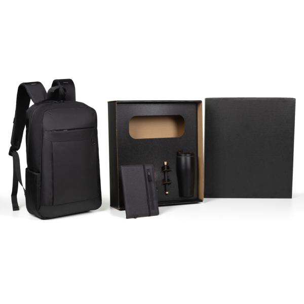 KIT MOCHILA, COPO, CADERNO E CANETA - 4 PÇS
