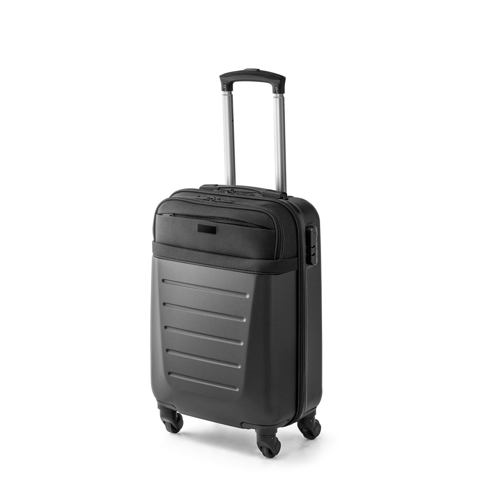 COIMBRA. Mala de viagem executivo em ABS e 600D com 4 rodas duplas giratórias 33 L