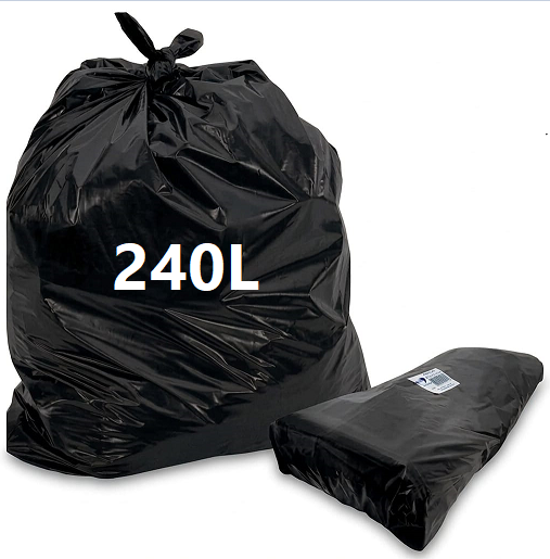 SACO DE LIXO PRETO 240L CRONOS PREMIUM C/100