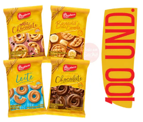 BISCOITO BAUDUCCO 11,8G SORTIDO C/100