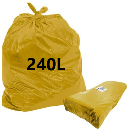 SACO DE LIXO AMARELO 240L CRONOS PREMIUM C/100