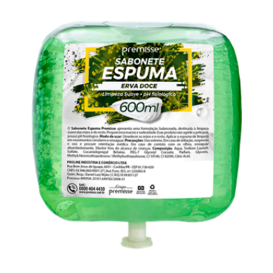 SABONETE ESPUMA 600ML PREMISSE ERVA DOCE