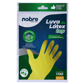 LUVA LATEX AMARELA NOBRE TOP TAM 08 (M)