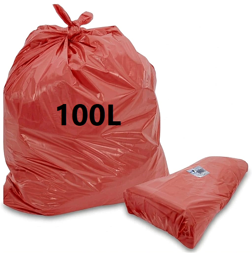 SACO DE LIXO VERMELHO 100L CRONOS PREMIUM C/100 - 70X85X0,04