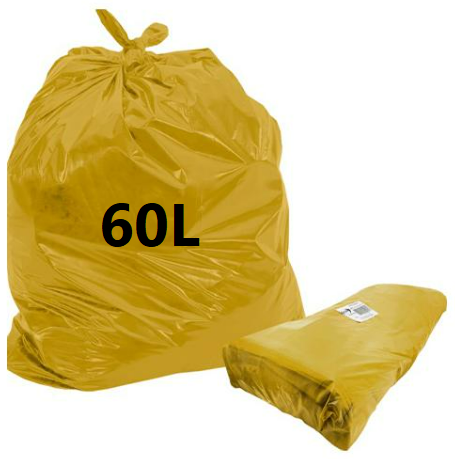 SACO DE LIXO AMARELO 60L CRONOS PREMIUM C/100 - 53X70X0,05