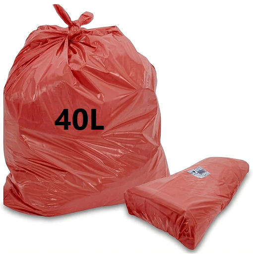 SACO DE LIXO VERMELHO 40L CRONOS PREMIUM C/100 - 53X57X0,05