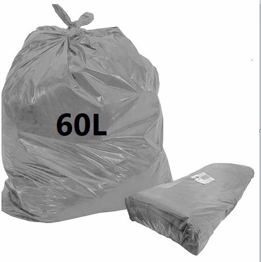 SACO DE LIXO CINZA 60L CRONOS PREMIUM C/100 - 53X70X0,04