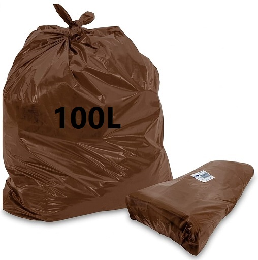SACO DE LIXO MARROM 100L CRONOS PREMIUM C/100 - 70X85X0,05
