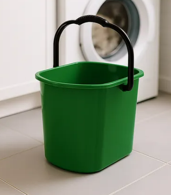 BALDE PLASTICO 15L C/ALCA VERDE PERFECT