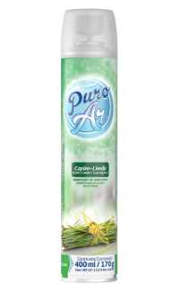 PURIFICADOR DE AMBIENTES PURO AR 400ML CAPIM LIMAO