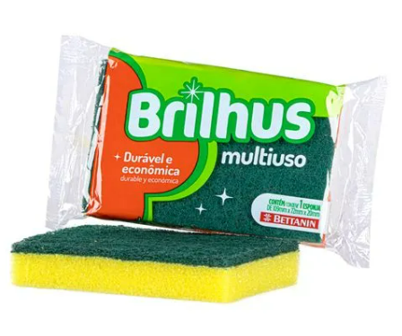 ESPONJA DUPLA FACE BRILHUS UNITARIO