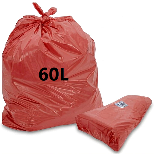 SACO DE LIXO VERMELHO 60L CRONOS PREMIUM C/100 - 53X70X0,05