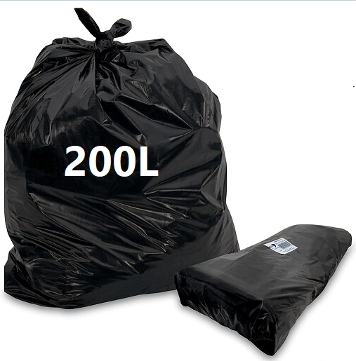 SACO DE LIXO PRETO 200L CRONOS PREMIUM C/100 - 90X115X0,09