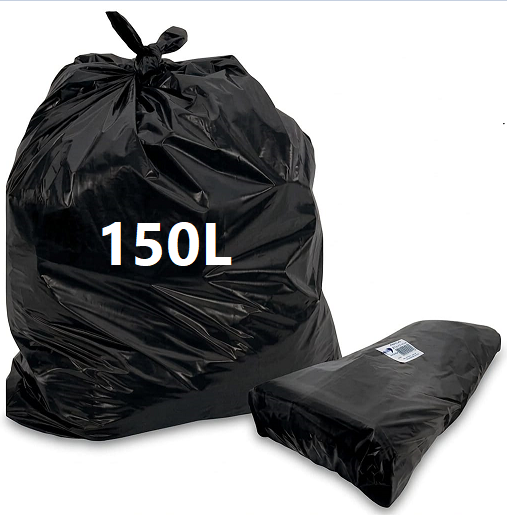 SACO DE LIXO PRETO 150L CRONOS PREMIUM C/100 - 90X95X0,08