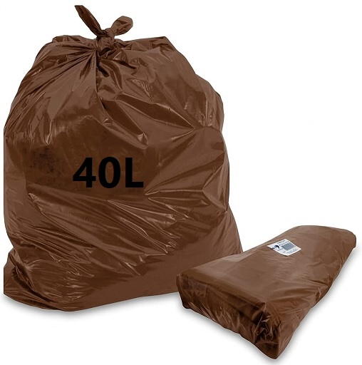 SACO DE LIXO MARROM 40L CRONOS PREMIUM C/100 - 53X57X0,05