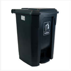 LIXEIRA 50L C/ PEDAL NOBRE CINZA