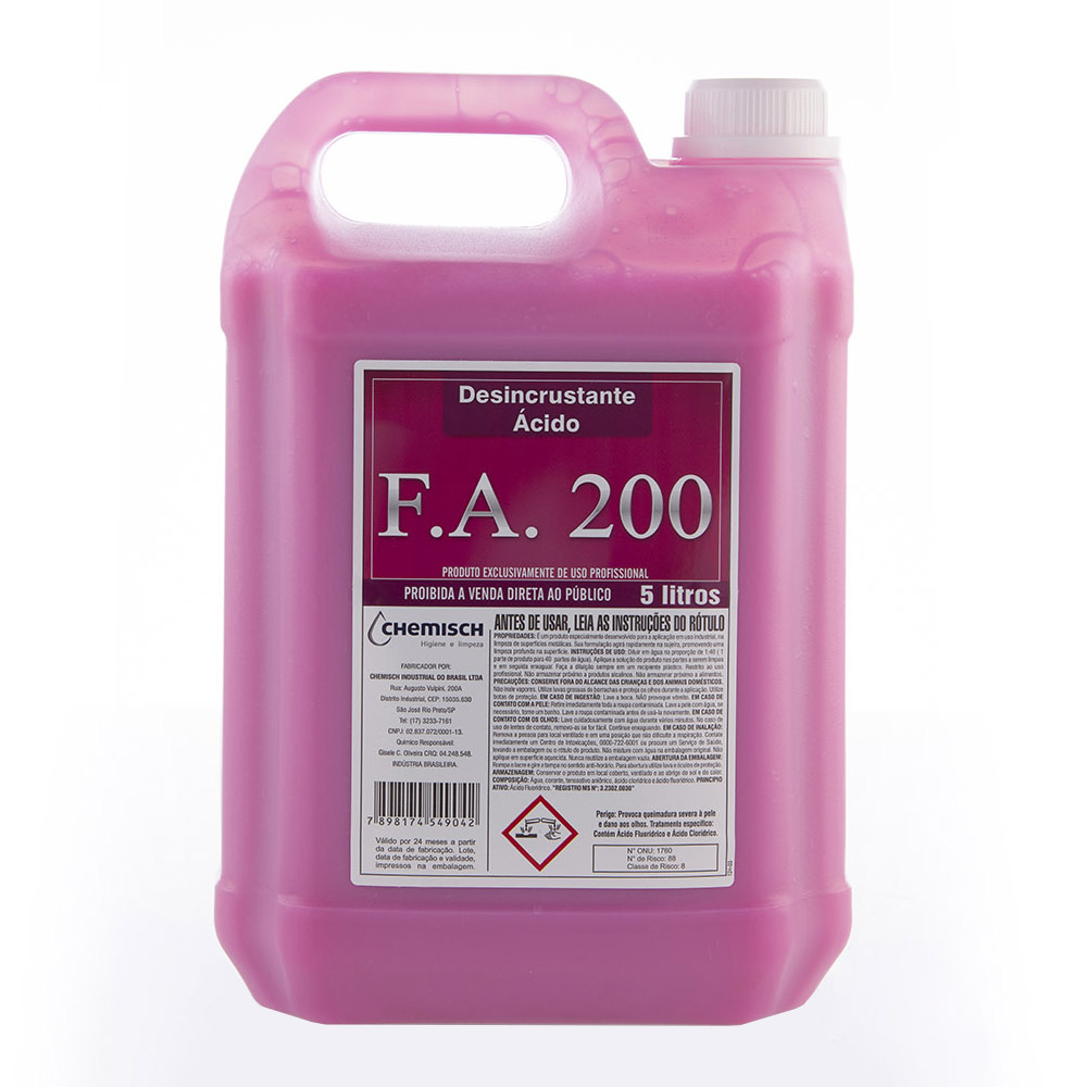 LIMPA PEDRA 5L CHEMISCH F.A 200 VERMELHO